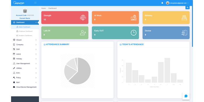 Minop Dashboard